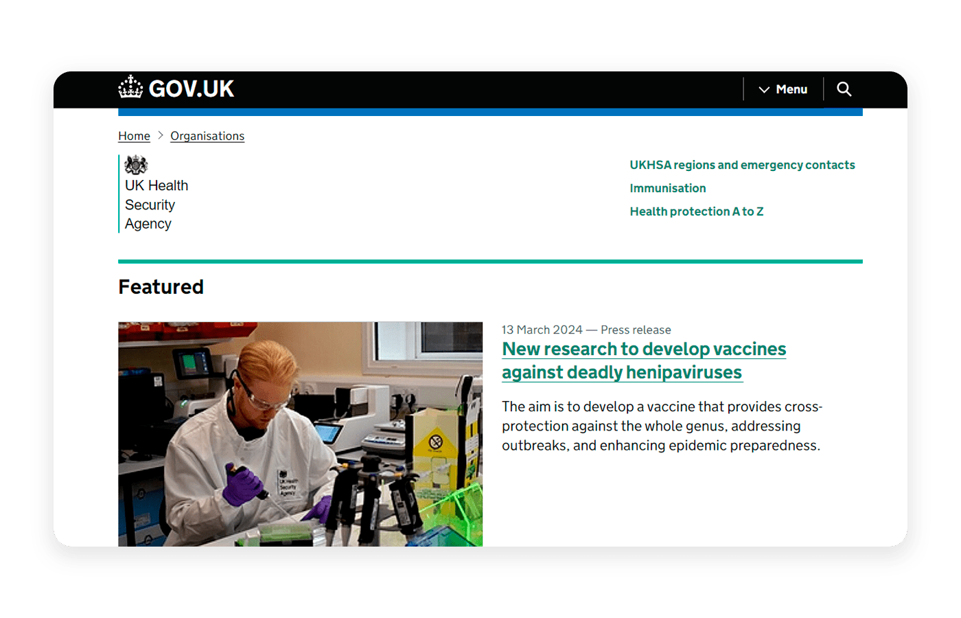 UK Health Security Agency