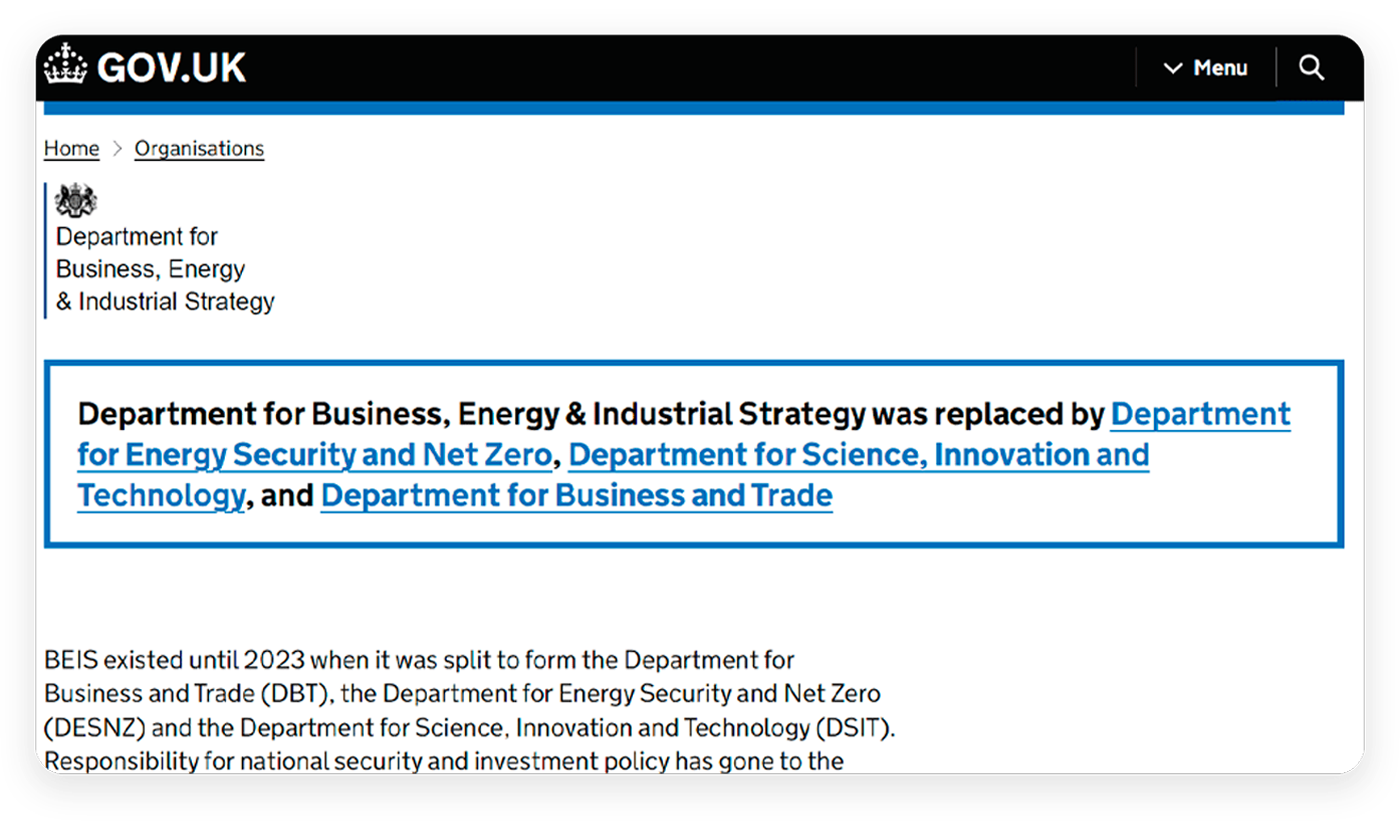 Business, Energy & Industrial Strategy